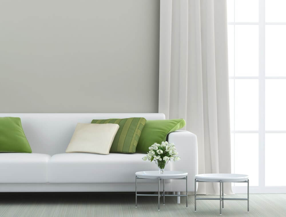 Protecting Your Investment - modern living room white & green