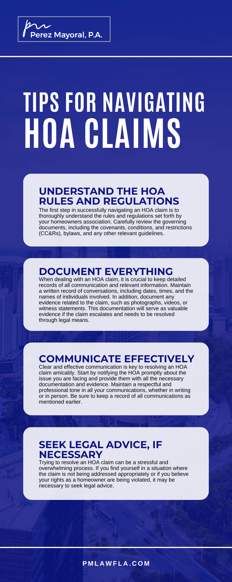 Tips For Navigating HOA Claims Infographic