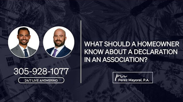What should a homeowner know about a declaration in an association?