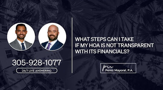 What steps can I take if my HOA is not transparent with its financials?