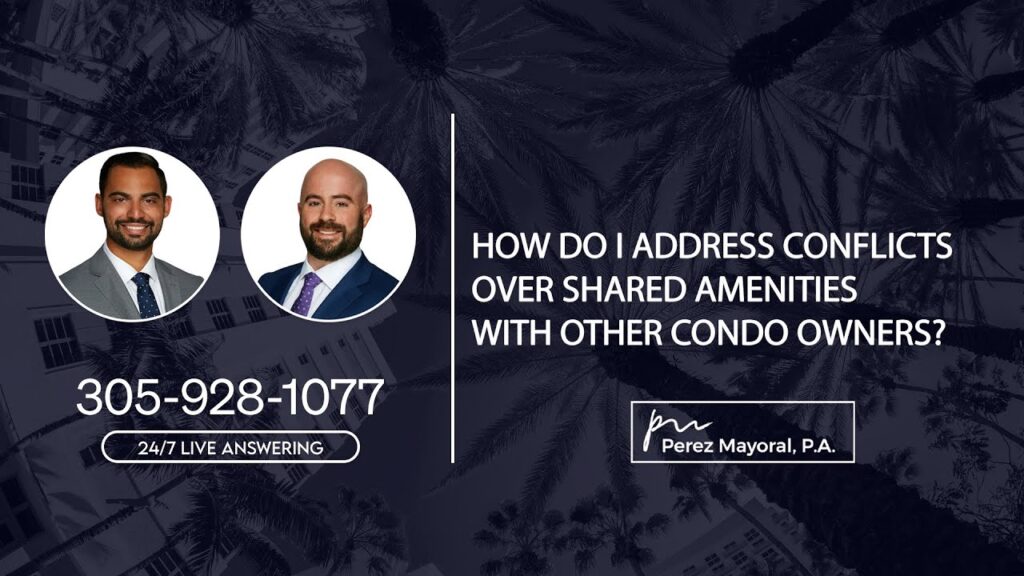 How do I address conflicts over shared amenities with other condo owners? - Perez Mayoral