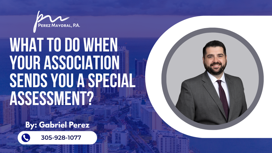 What to do when your association sends you a special assessment?